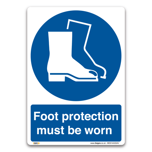 Foot Protection Must Be Worn Safety Sign