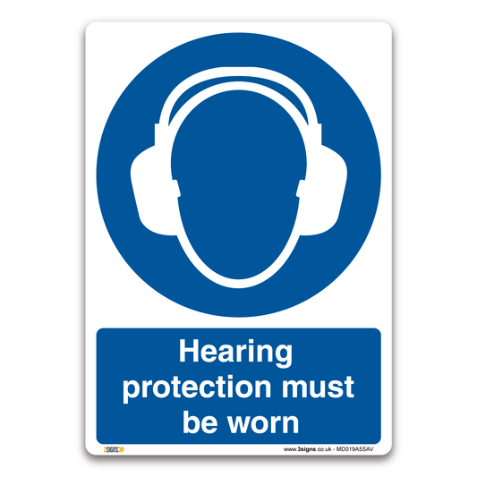 Hearing Protection Must Be Worn Safety Sign