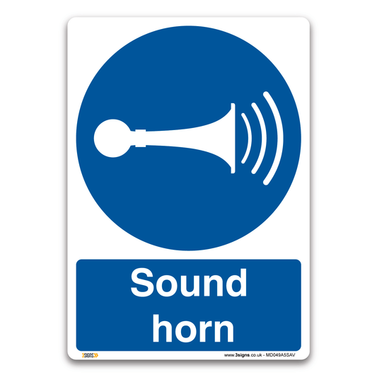 Sound Horn Safety Sign