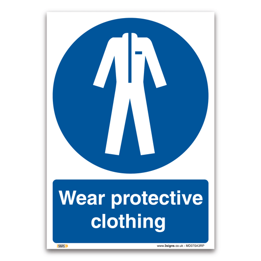 Wear Protective Clothing Safety Sign Health And Safety Mandatory Signs
