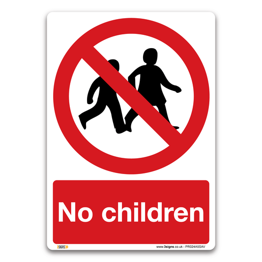 No Children Safety Sign