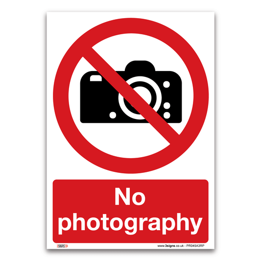 No Photography Health And Safety Prohibition Signs Safety Sign