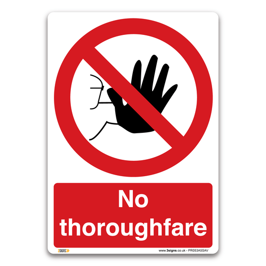 No Thoroughfare Safety Sign