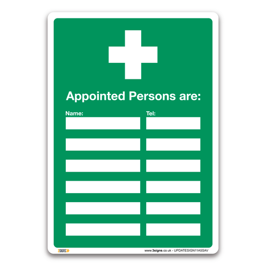 Appointed Persons Are Safety Sign
