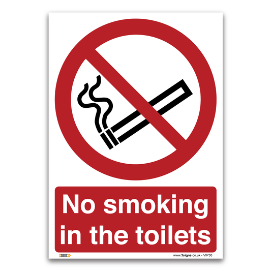 No Smoking In The Toilets Safety Sign