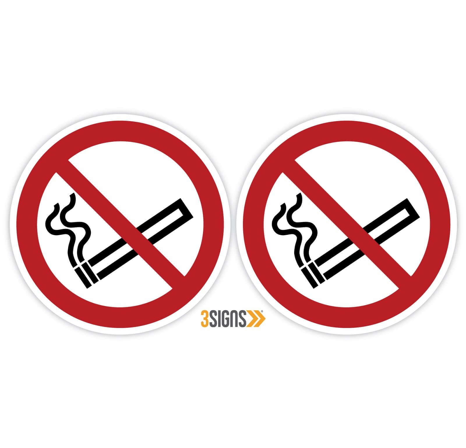 no smoking stickers pack of 2 75mm 3 signs no smoking signs for sale